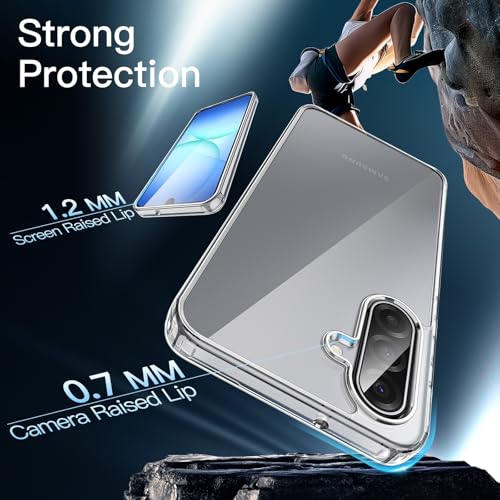 Image of JETech Cover Case for Samsung Galaxy A17 5G 6.7-Inch, Non-Yellowing Shockproof Bumper Protective Phone Cover, Anti-Scratch Hard PC Back (Clear)