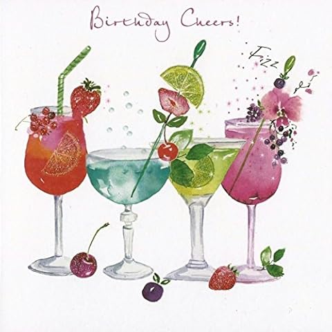 Flittered Female Birthday Greeting Card Cover