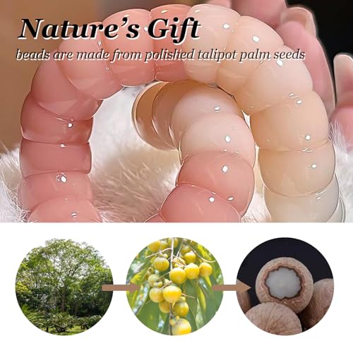 Image of Fidget Bracelet for Women Natural Bodhi Seeds Beaded Anxiety Stress Bracelets Zen Fidget Stretch Bracelets Alleviate Protection Healing Bodhi Jewelry Gifts for Women Men