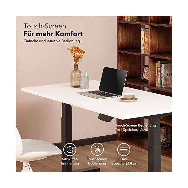 StandXT D08 Advanced elektrisch höhenverstellbarer Schreibtisch Stehpult Tischgestell Tischbeine (Höhe 62-128 cm… – Bild 5