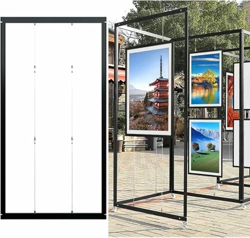 WBJGUOD Folding Metal Display Rack for Art Exhibits Photography Stands Retail Advertising Shelves Gallery BoardsPerfect Paintings and Shows