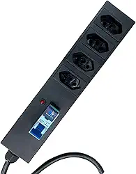 Filtro de Tomada Régua 4 Tomadas com Disjuntor 20a com Cabo 1 Metro