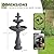 Dephet 47.4'H Italian Outdoor Garden Water Fountains, Fountains and Waterfalls Outside, Large Cascading Indoor Floor-Standing Resin Bubbler Fountain Features w/Pump for Patio and Yard Decor (Grey)