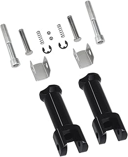 Left and Right Passenger footpeg supports for Harley Davidson Softail Models 2018-2023 Deluxe Fat Boy Heritage Sport Glide Softail Slim Street Bob Breakout Low Rider models,Gloss Black