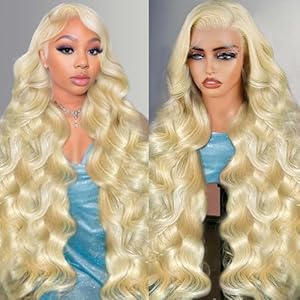 30 Inch 613 13×6 Lace Front Wig Human Hair 200 Density Body Wave Blonde Wig Human Hair Pre Plucked 613 HD Lace Frontal Wig 13×6 Body Wave Wigs With Baby Hair For Women
