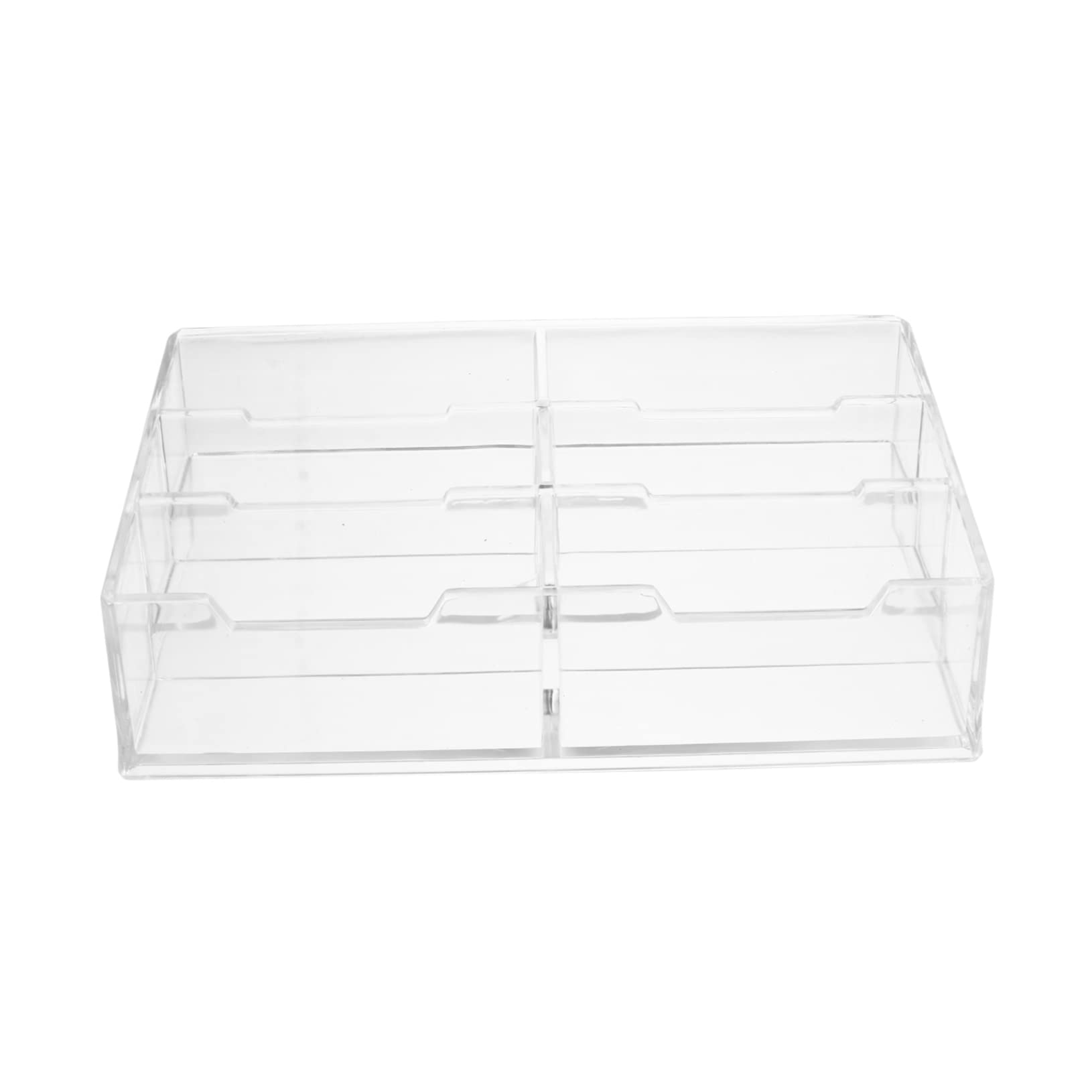 HONMEET 1 PC Transparent Acrylic Storage Case Compartment Multipurpose Storage Box for Desk Organization Office Supplies and Tea Bag Container