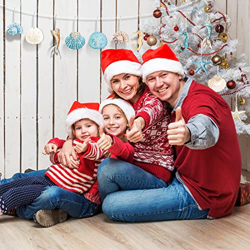 48 Pcs Summer Ocean Themed Decor Seashell Seahorse Hanging Ornaments Nautical Sea Animal Decor Tree Ornaments With Ropes Coastal Christmas Tree Ornaments For Home Weeding Birthday Party Decorations #TOP5