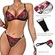 Satohom Damen Dessous-Set Spitze Bügel Push Up Mesh Transparente Unterwäsche Transparentes Babydoll BH und Höschen Sets Blumenbestickte freche Teddy-Outfits für Damen Karneval Valentinstag