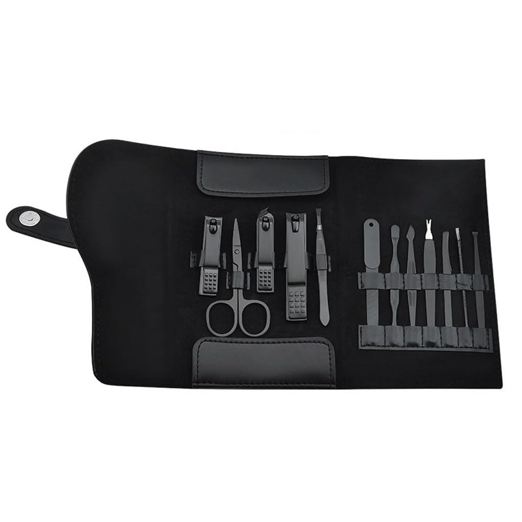 12 Piece Stainless Steel Nail Clipper Set Black Nail Clipper Set Decoration Nail Clipper Beauty Set 17 3