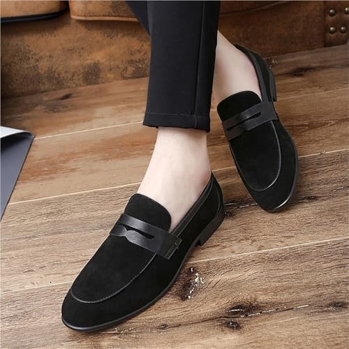 Men's Loafers Shoes Round Toe Suede Vamp Loafers Flexible Anti-Slip Lightweight Outdoor Slip On2