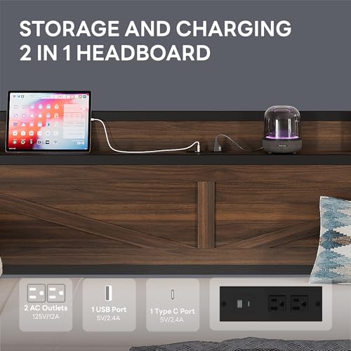 Image of LIKIMIO Twin Daybed with Pop Up Trundle & Charging Station & Storage Shelf