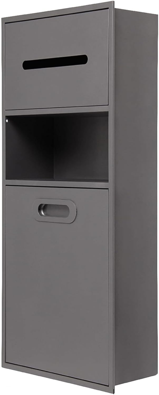 LRTYZBD Shower Niche Embedded Stainless Steel Alcoves Recessed Shower Caddy Storage Shelf Toilet Paper Trash Can Shampoo Toiletry