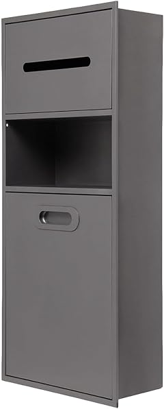 LRTYZBD Shower Niche Embedded Stainless Steel Alcoves Recessed Shower Caddy Storage Shelf Toilet Paper Trash Can Shampoo Toiletry