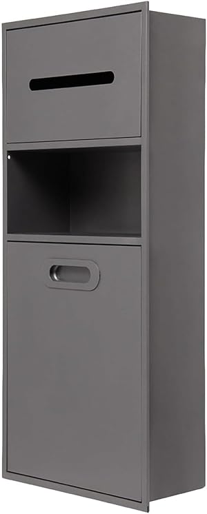 LRTYZBD Shower Niche Embedded Stainless Steel Alcoves Recessed Shower Caddy Storage Shelf Toilet Paper Trash Can Shampoo Toiletry