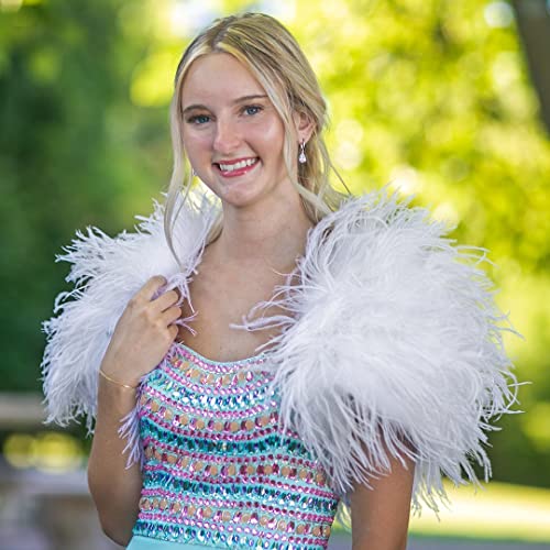 ZUCKER Ostrich Feather Shoulder Wrap - Vintage Style Bolero Wrap for Women - Wedding Shawl, Feather Cape, Vintage Inspired2