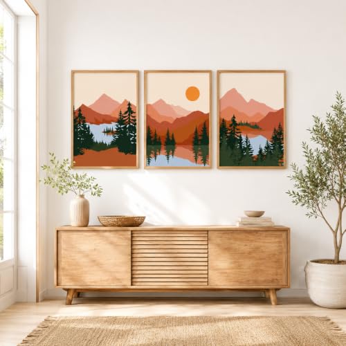 Image of Artsense Modern Landscape Wall Art for Living Room, Bedroom & Office Decor | Premium Artwork Print | Contemporary Nature Inspired Design | Ready to Display Home Decoration (B, 12X18 INCHES)