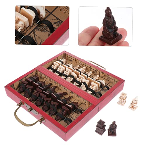 Jeu d'échecs pliant bois petit format portable pour initiation scolaire - 3
