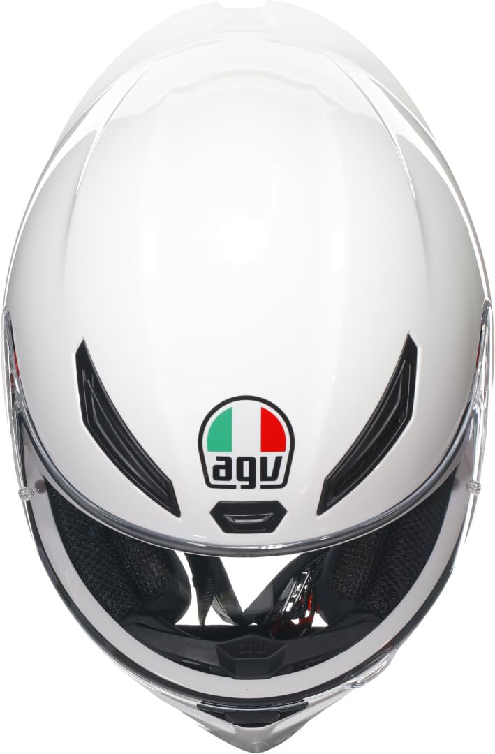 AGV - K1 S ECE 22-06, Casco Moto Integral Hombre ECE, con Aleron Aerodinámico, Ventilaciones y Visera Resistente a Arañazos, Campo de Visión de 190°, Intercomunicador Casco Moto