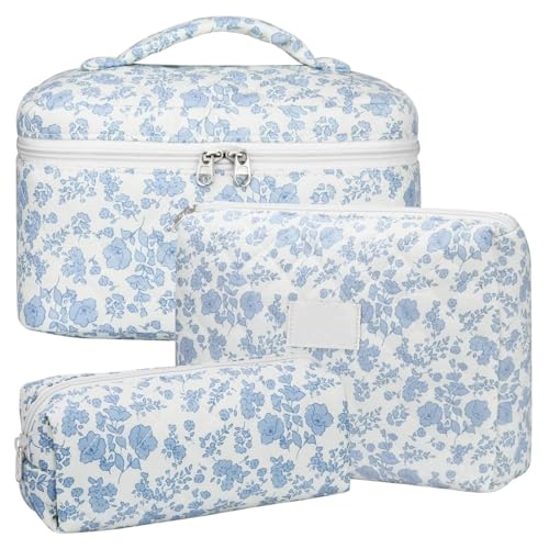 Sac matelassé pour cadeau femme DASEB vintage fleuri bleu