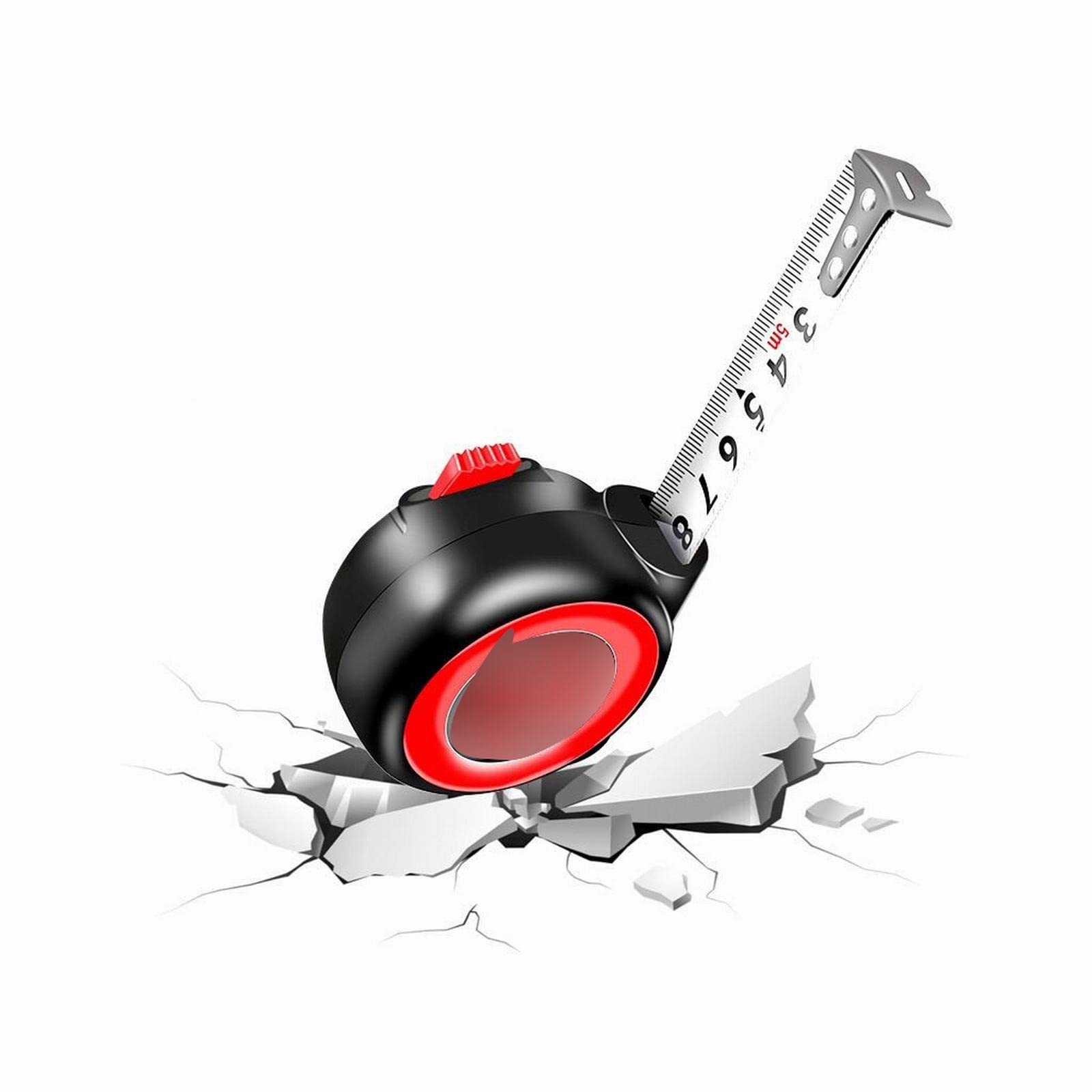 JINGYAN Mètres à ruban New Drop-resistant Tape Measure, Accurate Measurement Ruler, Measuring Tool Mstainless Steel