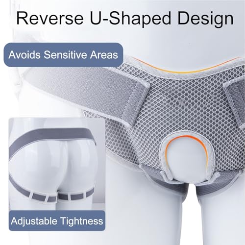 Faja de Hernia para Hombre, Soporte Escrotal Ajustable L miniatura 2