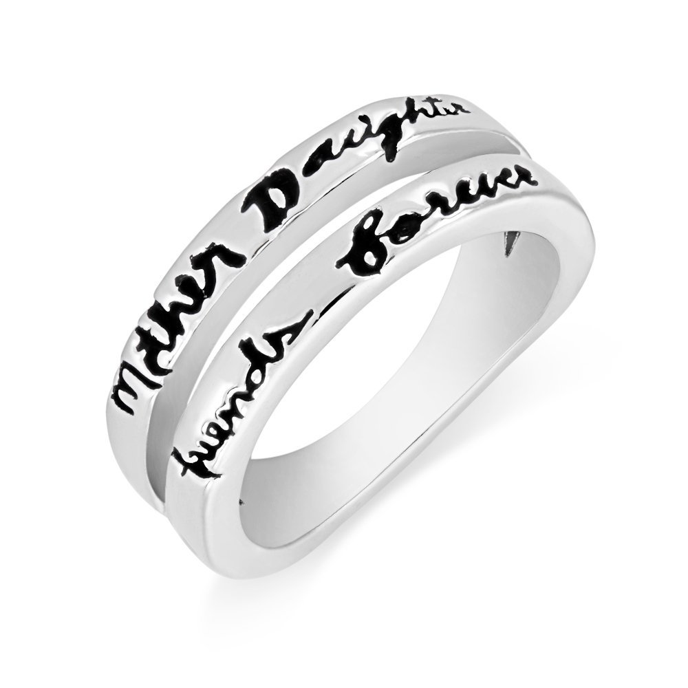 Mahi Rhodium Plated Mothers Day Special Mother-Daughter Ring for Women FR1100632R12 (B00WSL5XFQ) Amazon Price History, Amazon Price Tracker