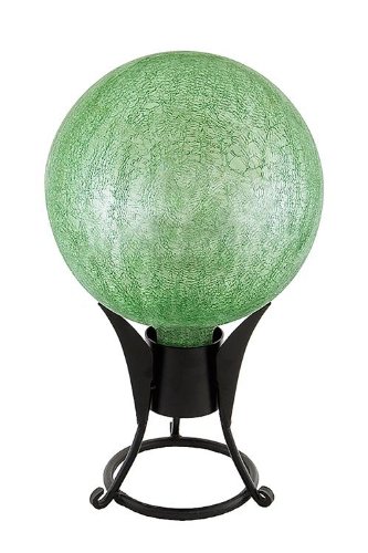 6 in. Gazing Globe Light Green Crackle