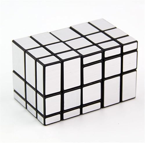 YHPAJK CubeTwist - Juego de 2 cubos de espejo irregulares, color negro, doradoplateado, diseño de cubo mágico, para niños, niñas y adultos, color