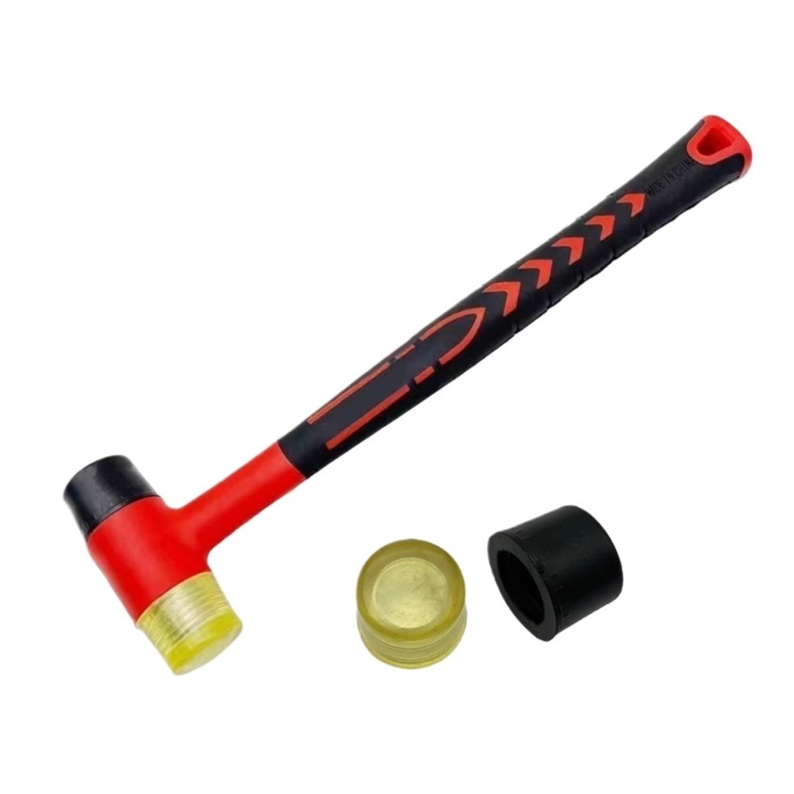 Rubber Hammer, Rubber Hammer Mallet Versatile Soft Double-Faced Hamer for DIY Glazing & Window Work(Red)