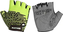 Luva Ciclismo Hupi Eco Dedo Curto Biometria Verde Neon