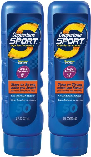 Coppertone Sport Sunscreen Lotion, SPF 30, Ultra Sweat-Proof, 8-Ounces. (Pack of 2)