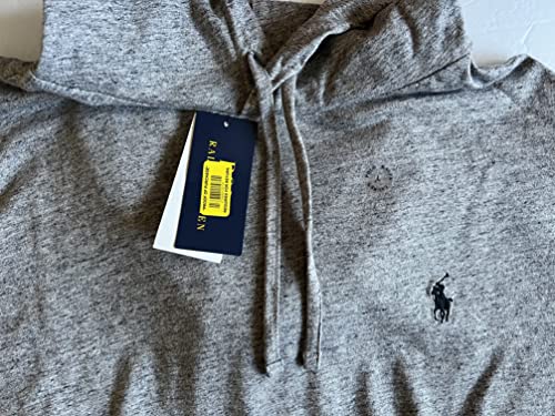 POLO RALPH LAUREN Men's Long Sleeve Hoodie Pullover Tee Shirt Size Large Hoody Cotton T-Shirt (Heather Gray)2
