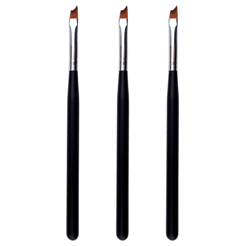 Ancoo 3 Pieces Oblique Head French Nail Brush Nail Art Design Painting Brush