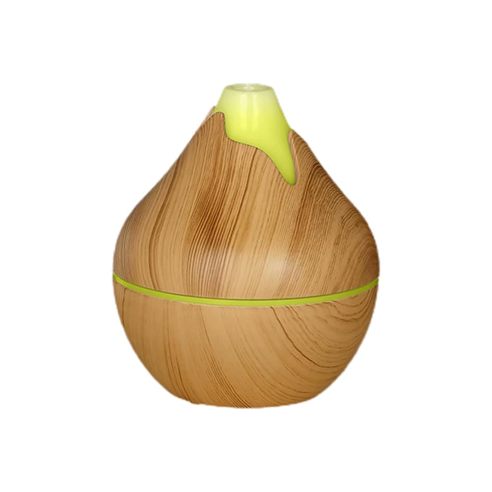 Vjsujehgy Wood Grain Design 200ML Aromatherapy Essential Oil Diffuser Ultrasonic Air Humidifier Cool Mode with 7 Color LED Light B