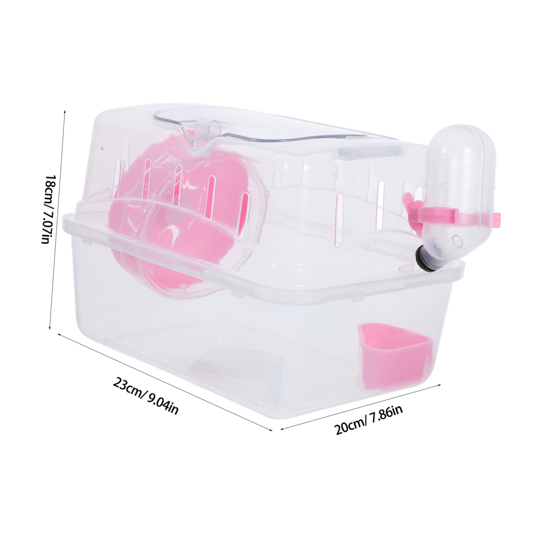 CIYODO Portable Hamster Carrier Cage Transparent Travel Cage for Hamsters Guinea Pigs Durable Stylish Easy for