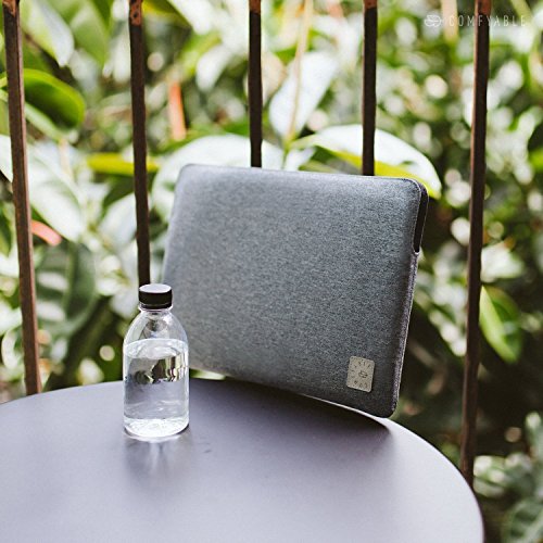 Comfyable Slim Protective Laptop Sleeve 16 Inch Compatible For Macbook Pro 16-Inch & 15 Inch Macbook Air (Loose Fit) M2 2023, Water-Repellent Computer Case For Mac, Dark Gray #TOP6