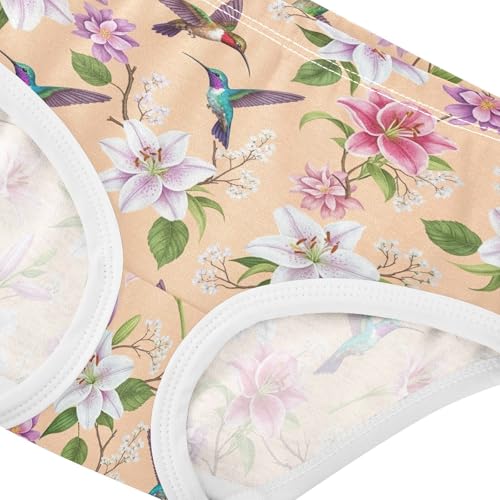 Joisal Colorful Birds Pastel Florals Toddler Girls Underwear 2t Cotton Cute Panties Girl Bright Briefs Undies Kids4
