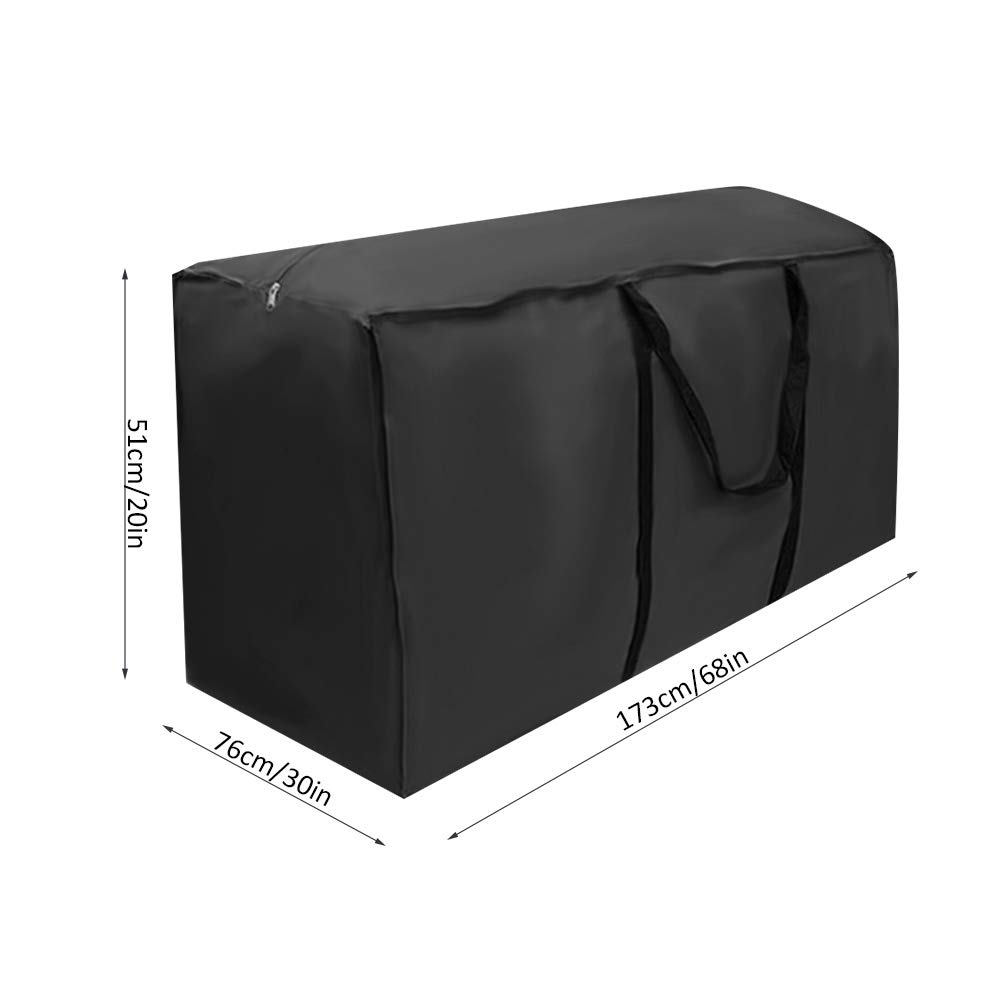 QERLONG Outdoor Furniture Cushion Storage Bag Cover Easy Carry for Indoor Outdoor Large Furniture (173 * 76 * 51)