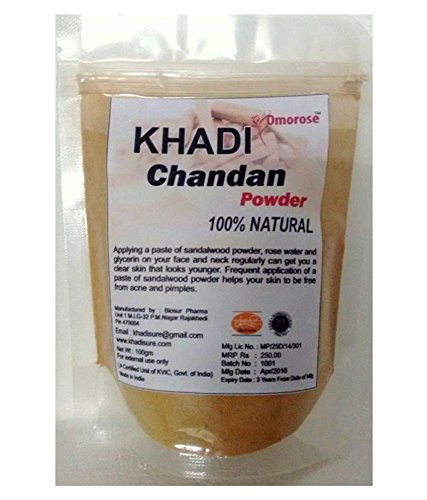 Khadi Omorose Sandalwood Chandan Powder 100 Grams Amazon In Beauty