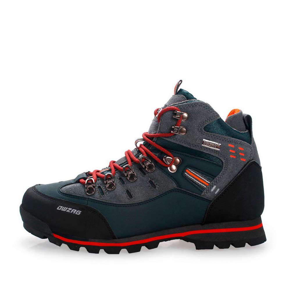 Uomo Stivali da Escursionismo Trekking Scarpe da Passeggio Arrampicata Sportive All'aperto Sneaker in Pelle Rosso 42 EU