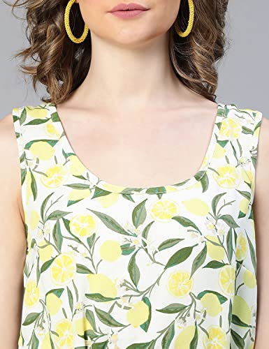 Image of oxolloxo Women Floral Print Elasticated & Tie-Knotted Dress