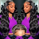 CUMASE 28Inch 5x5 Hd Lace Closure Wigs Human Hair for Women Body Wave Lace Front Wig 180 Density Glueless Pre Plucked