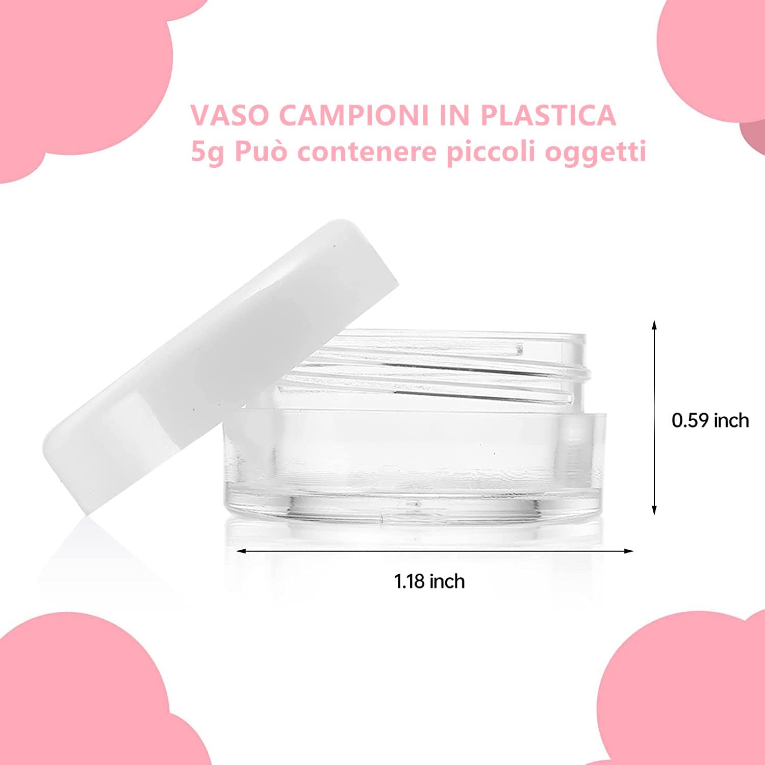 30 Vasetti Plastica Per Cosmetici Da 5g/5ml - Con Spatoline E Etichette, Ideali Per Viaggio, Crema, Balsamo