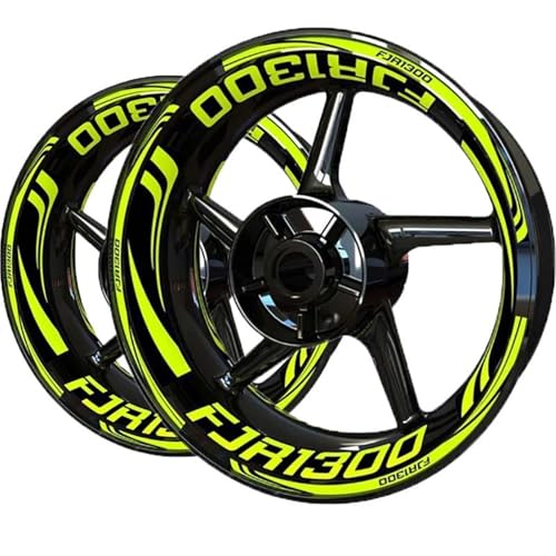 Autocollants de roue moto style 6 course à rayures pour jante Yamaha Fjr 1300