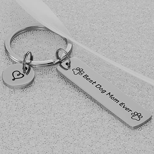 Kivosliviz Dog Mom Keychain Pet Mom Gifts Animal Lover Gifts Best Dog Mom Ever Keychain #TOP4