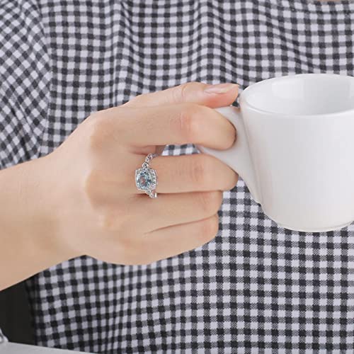 Colliers et boucles d'oreilles en argent 925 anti-ternissement à topaze bleue - 7