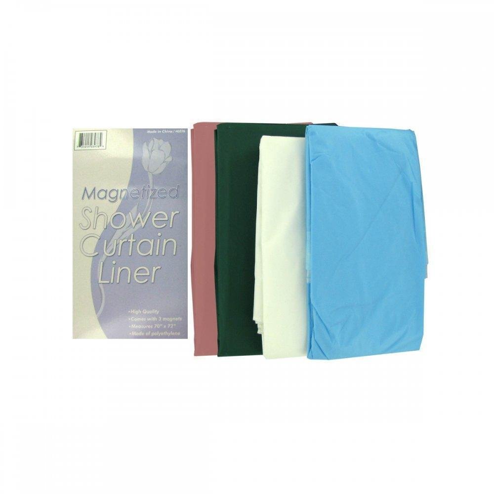 Kole HL076 Magnetized Shower Curtain Liner, Assorted Colors.