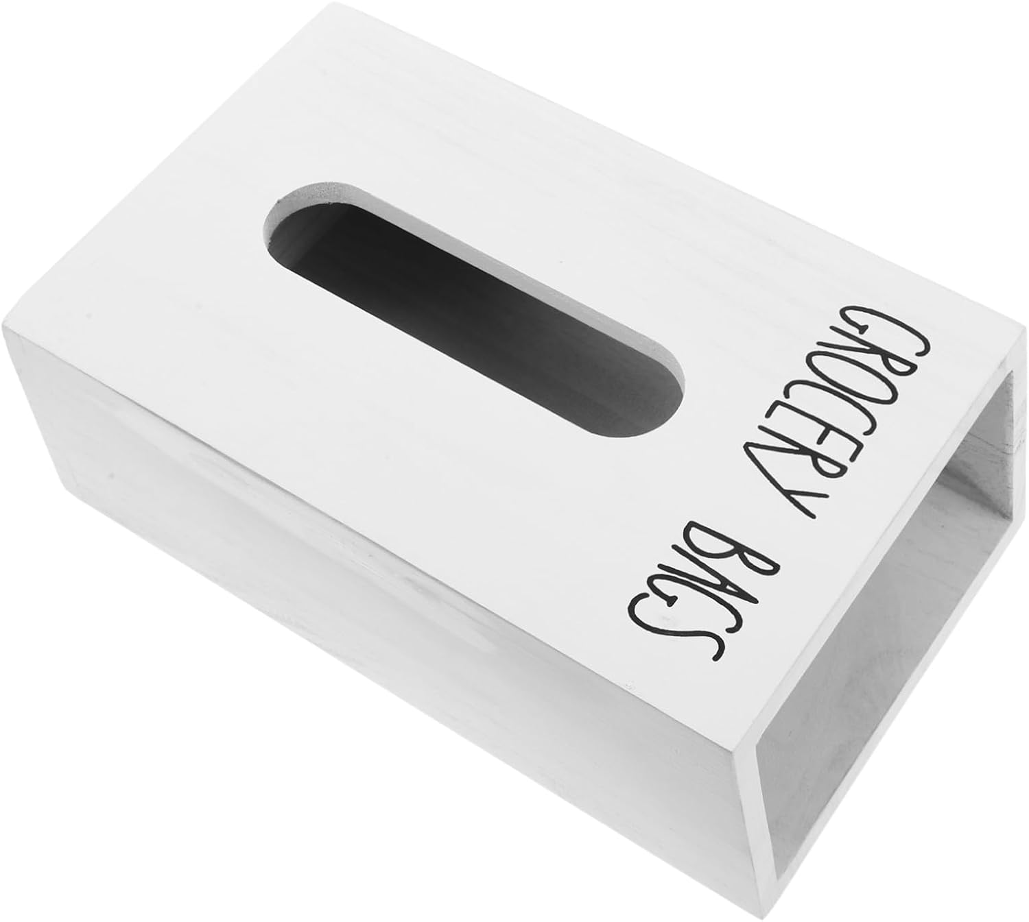 LABRIMP Trash Bag Storage Box Wooden Grocery Bag Organizer