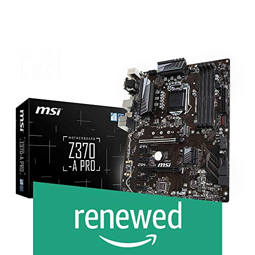 MSI PRO Series Intel 8th Gen LGA 1151 M.2 D-Sub DVI DP USB 3.0 Gigabit LAN CFX ATX Motherboard (Z370-A PRO) (Renewed)