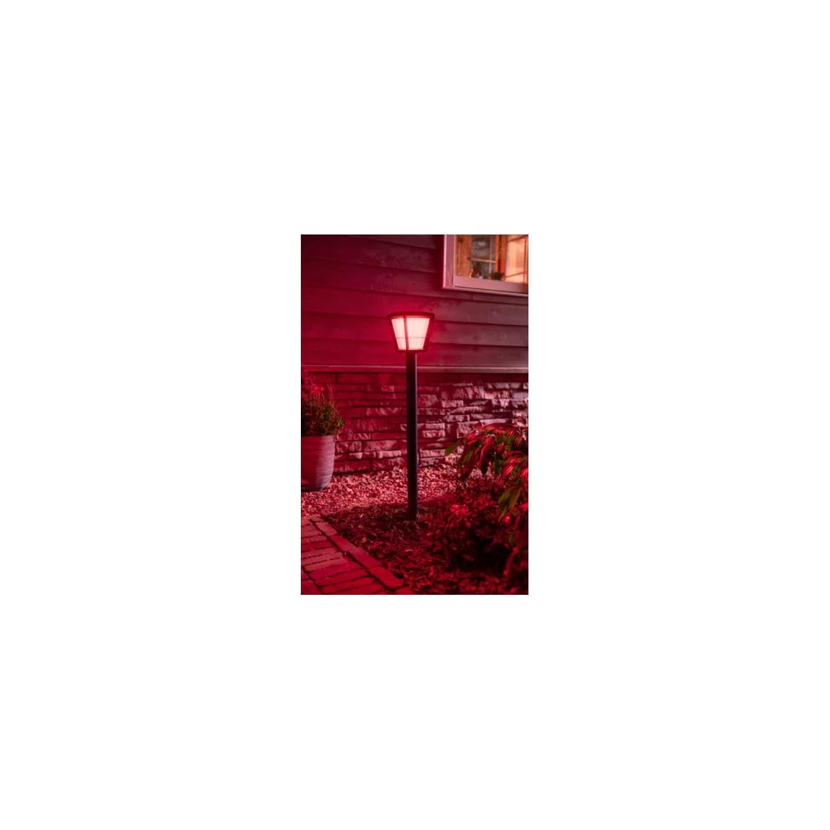 Oświetlenie ścieżek LED Philips Hue Econic, do użytku na zewnątrz, do 16 milionów kolorów, sterowanie za pomocą aplikacji, kompatybilne z Amazon Alexa (Echo, Echo Dot)